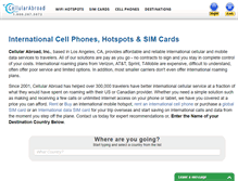 Tablet Screenshot of cellularabroad.com